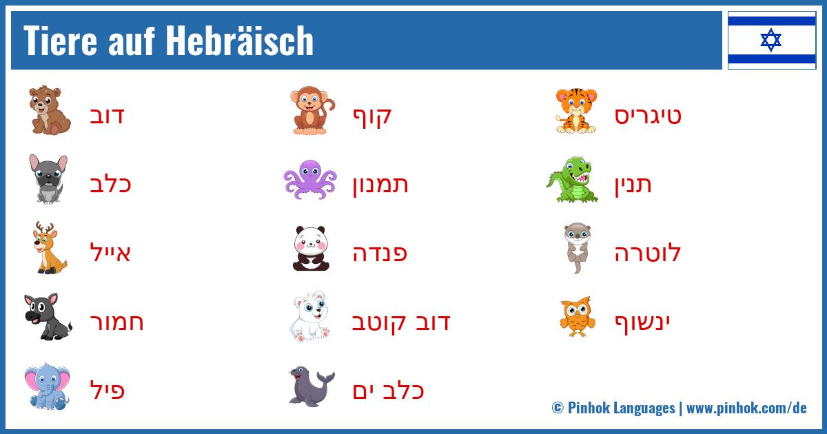 Tiere auf Hebräisch