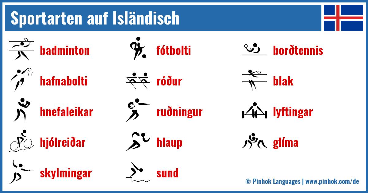 Sportarten auf Isländisch