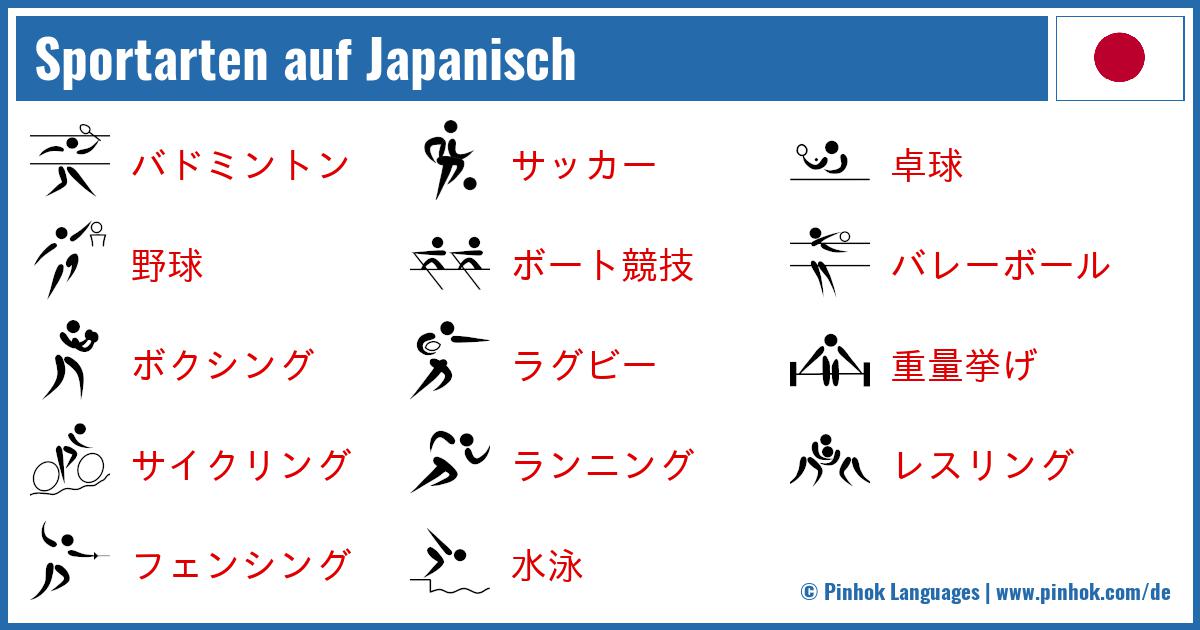 Sportarten auf Japanisch