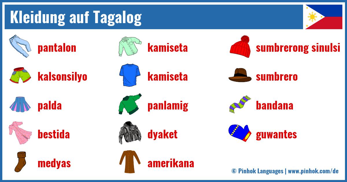 Kleidung auf Tagalog