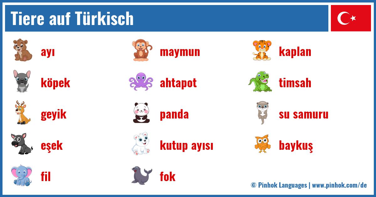 Tiere auf Türkisch