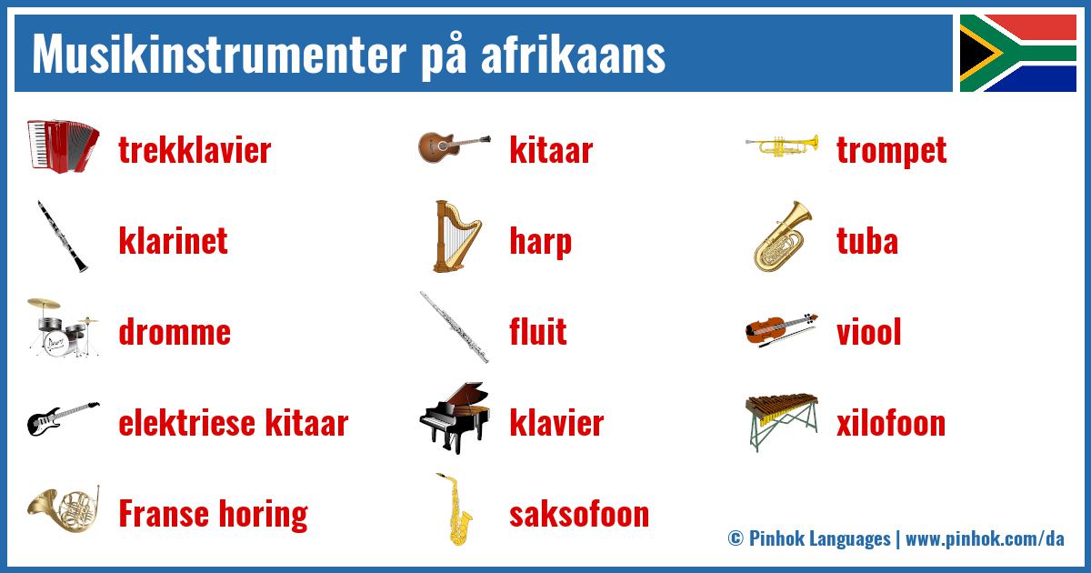 Musikinstrumenter på afrikaans