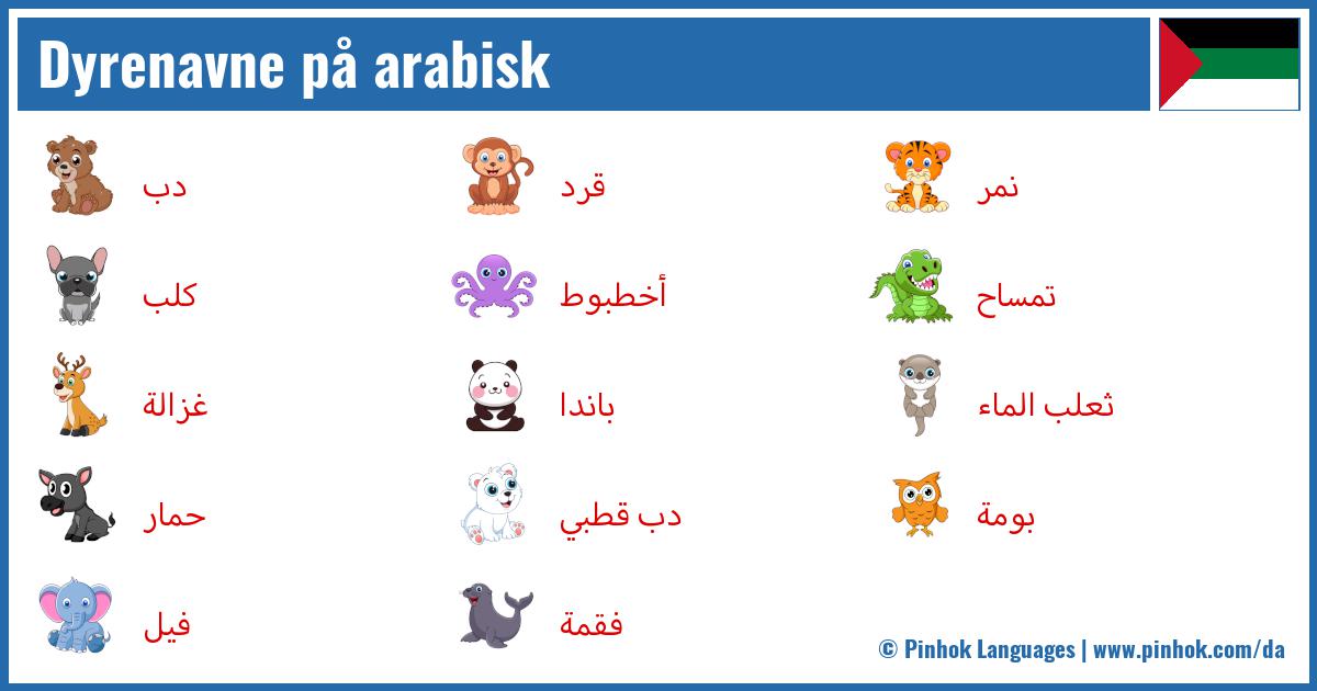 Dyrenavne på arabisk