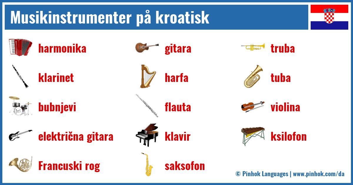Musikinstrumenter på kroatisk