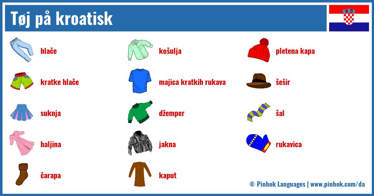 Tøj på kroatisk