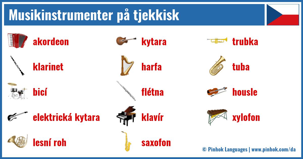 Musikinstrumenter på tjekkisk