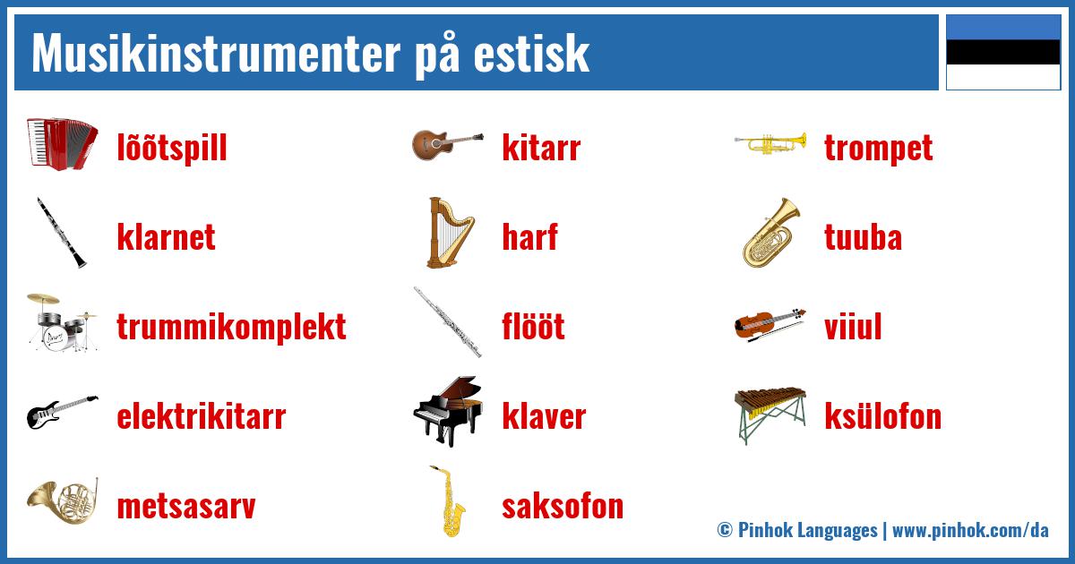 Musikinstrumenter på estisk