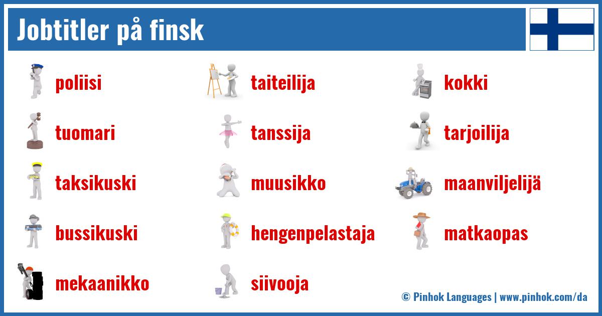 Jobtitler på finsk