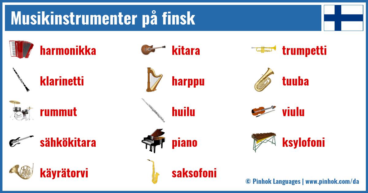 Musikinstrumenter på finsk