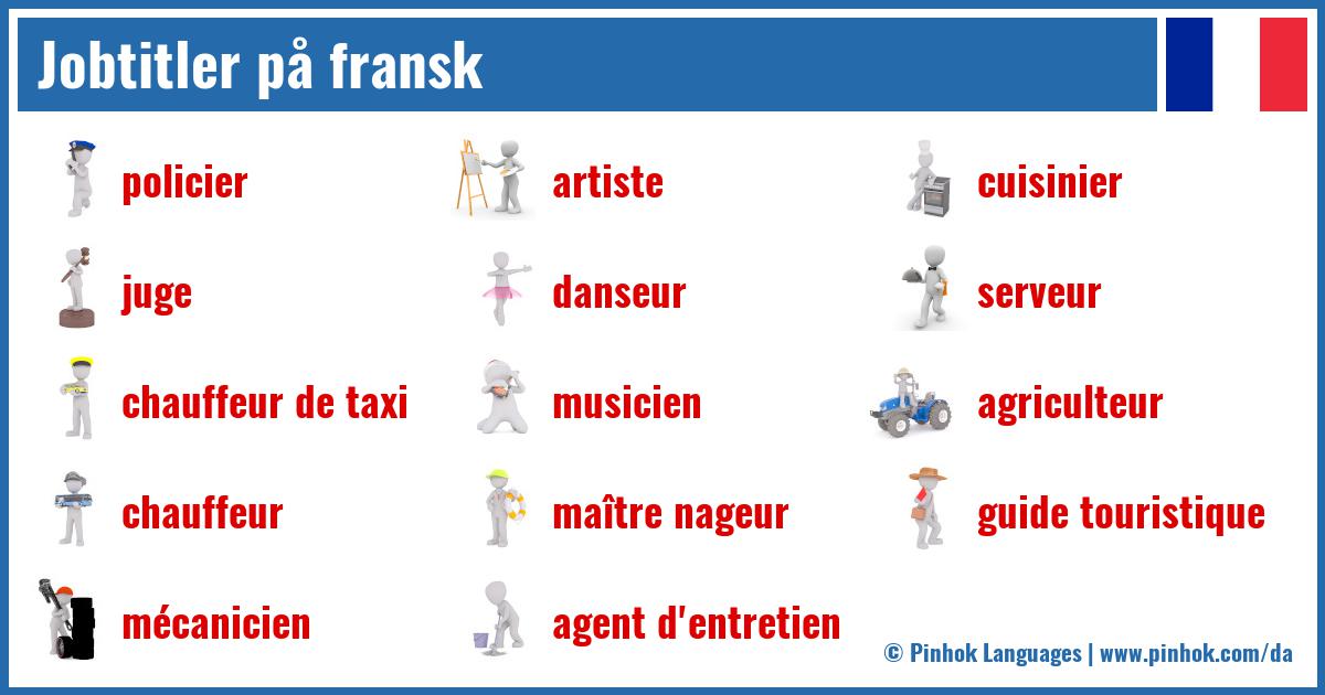 Jobtitler på fransk