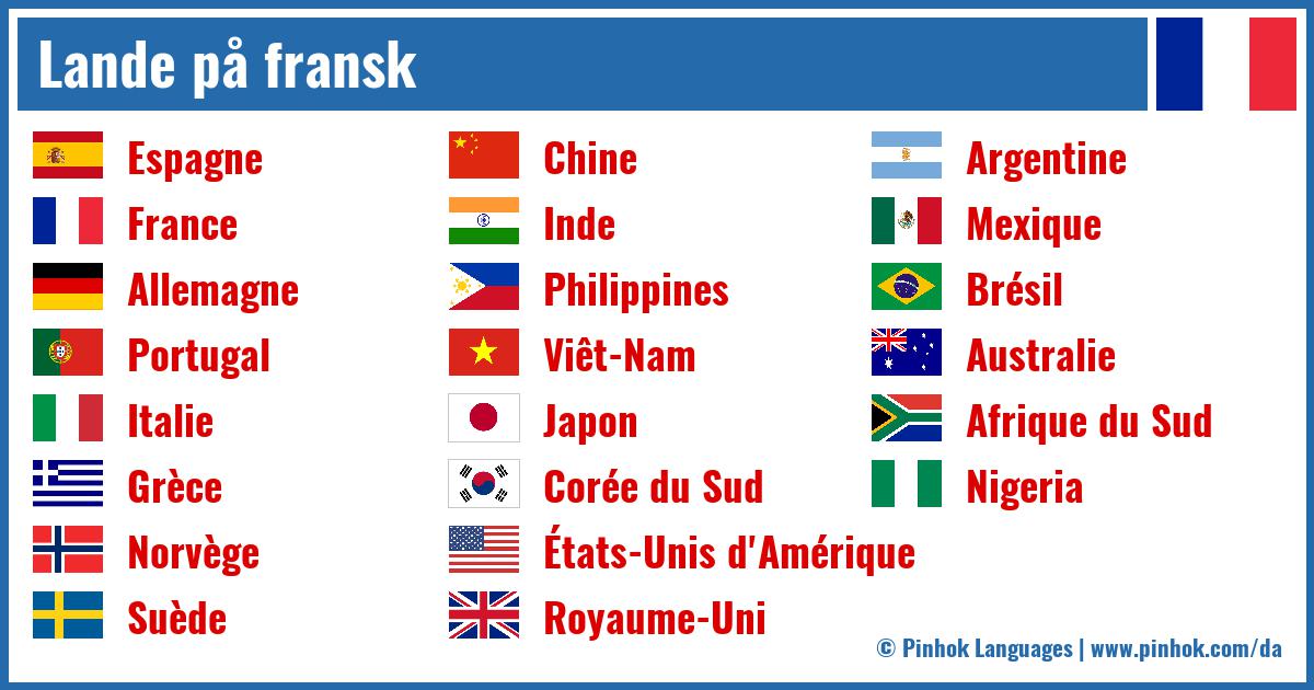 Lande på fransk