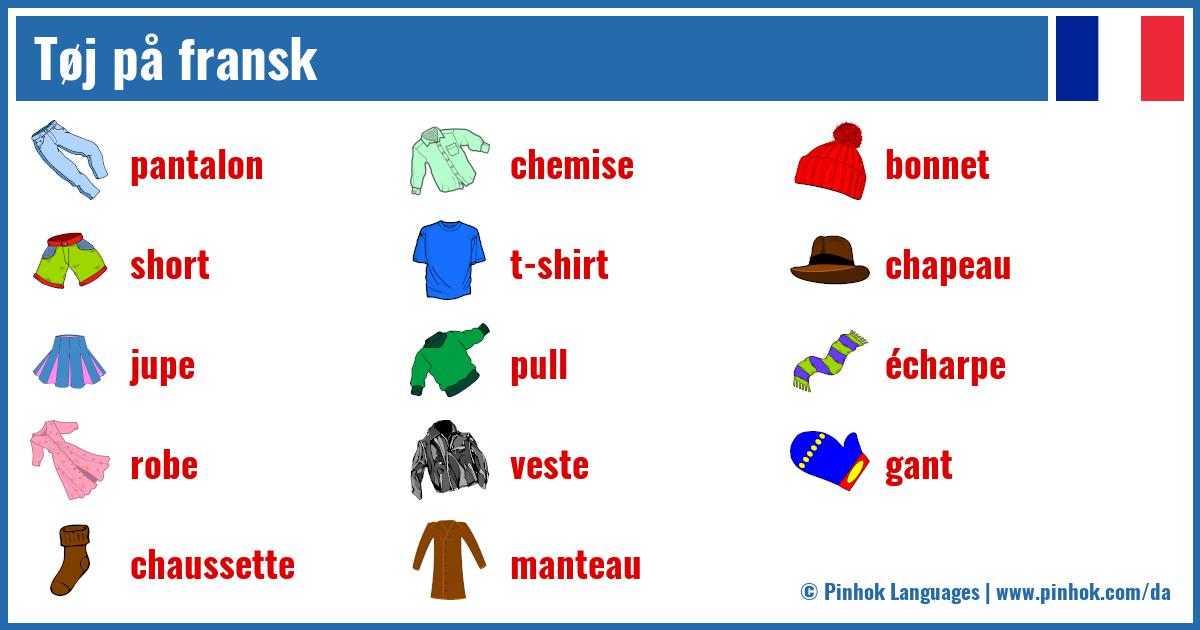 Tøj på fransk Pinhok Languages