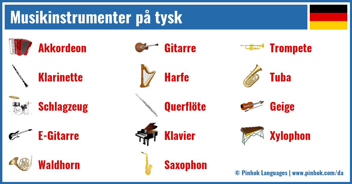Musikinstrumenter på tysk
