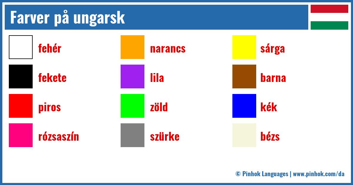 Farver på ungarsk