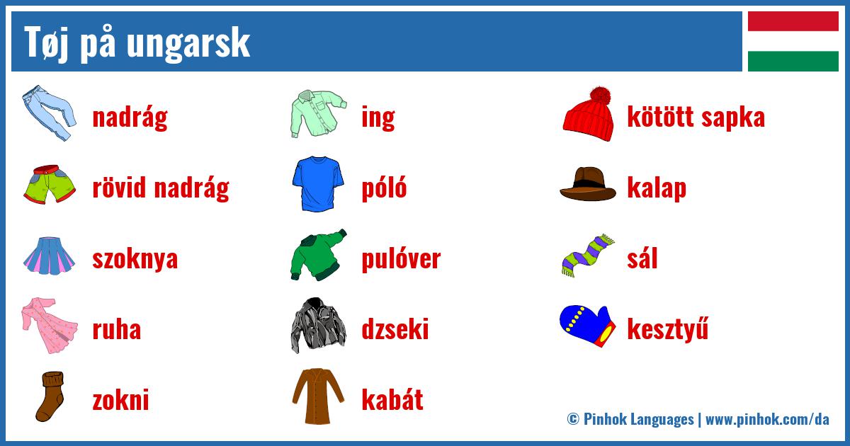 Tøj på ungarsk