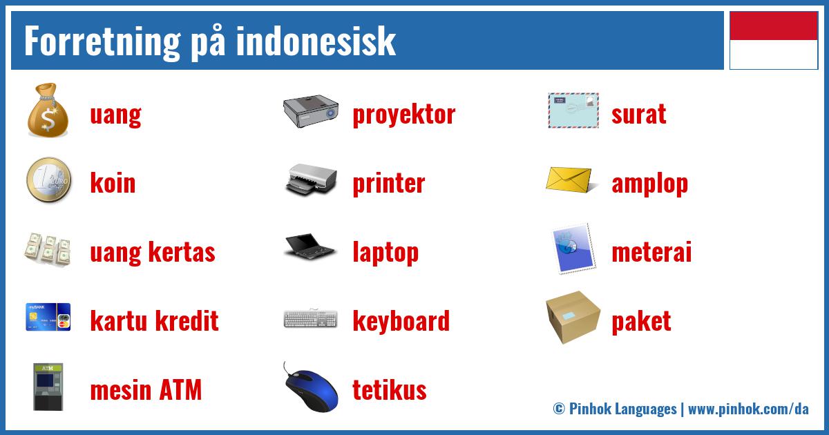 Forretning på indonesisk