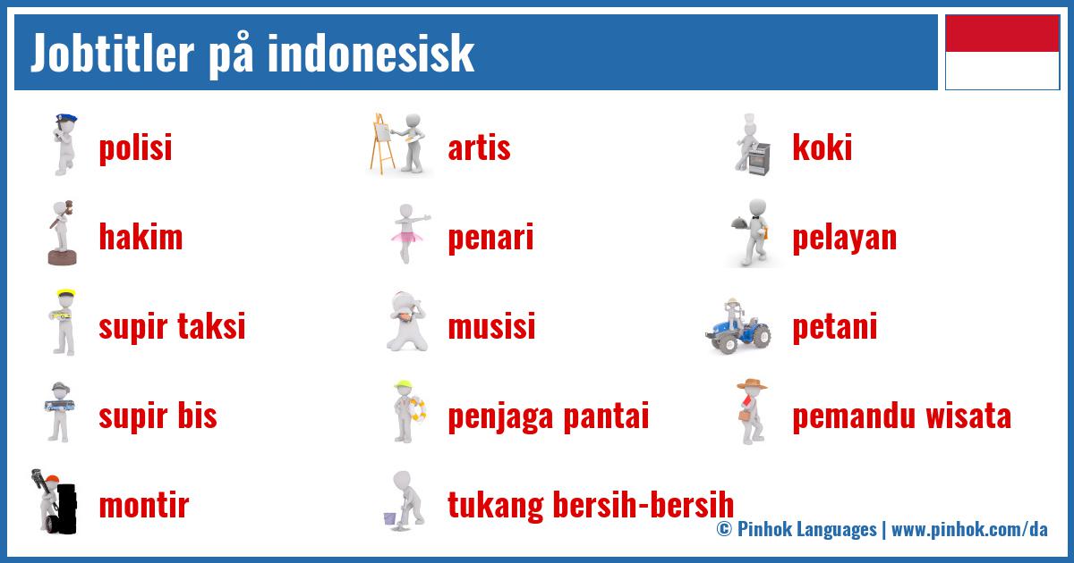 Jobtitler på indonesisk