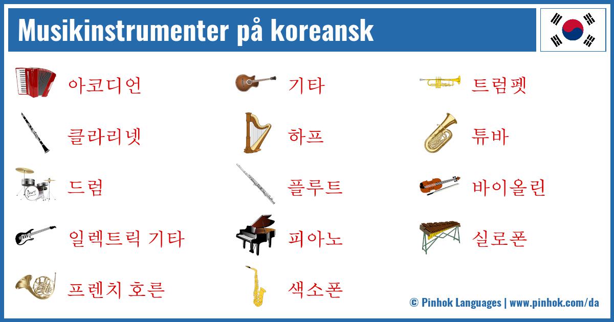 Musikinstrumenter på koreansk