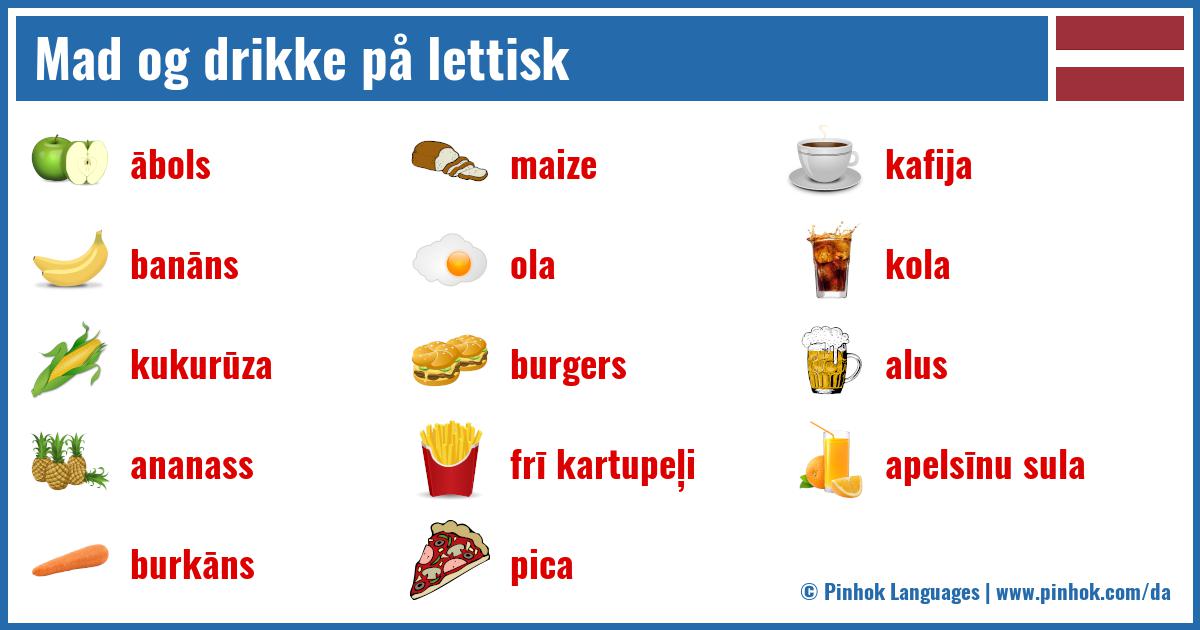 Mad og drikke på lettisk