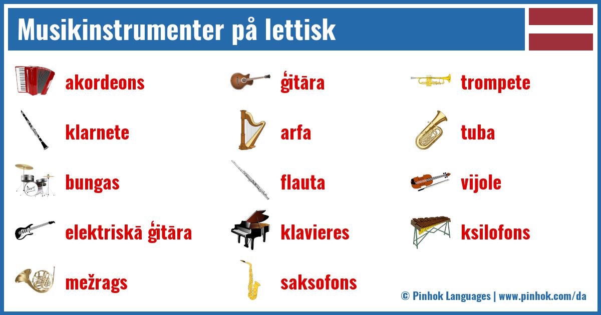 Musikinstrumenter på lettisk