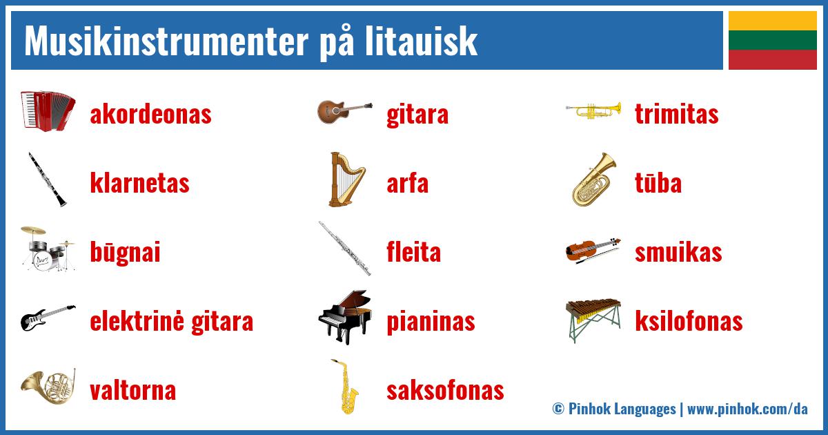 Musikinstrumenter på litauisk