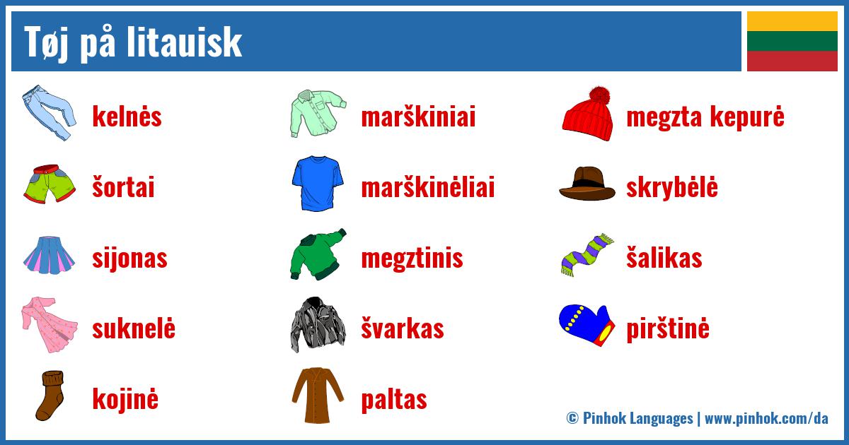 Tøj på litauisk