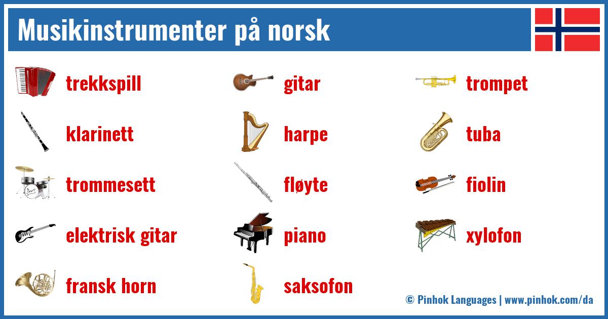 Musikinstrumenter på norsk