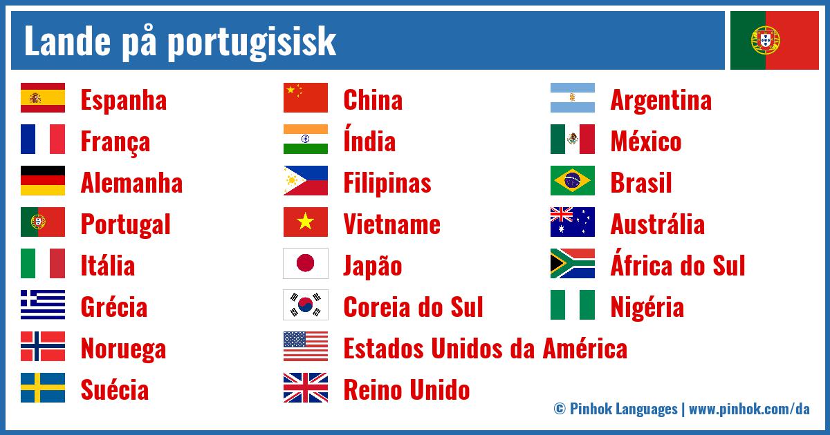 Lande på portugisisk