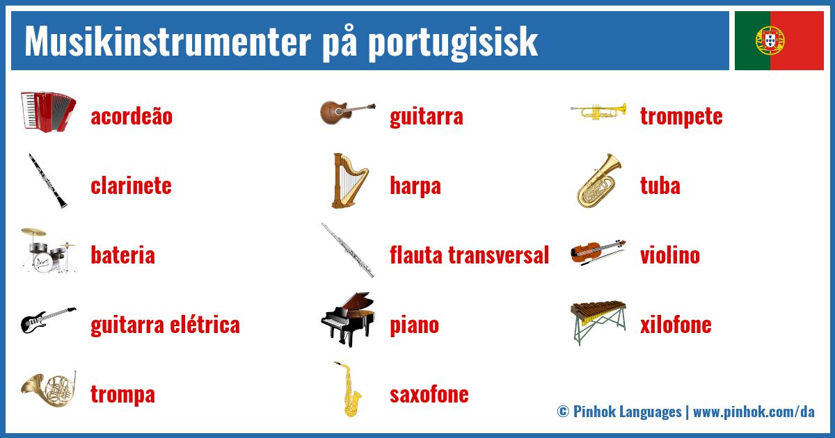 Musikinstrumenter på portugisisk