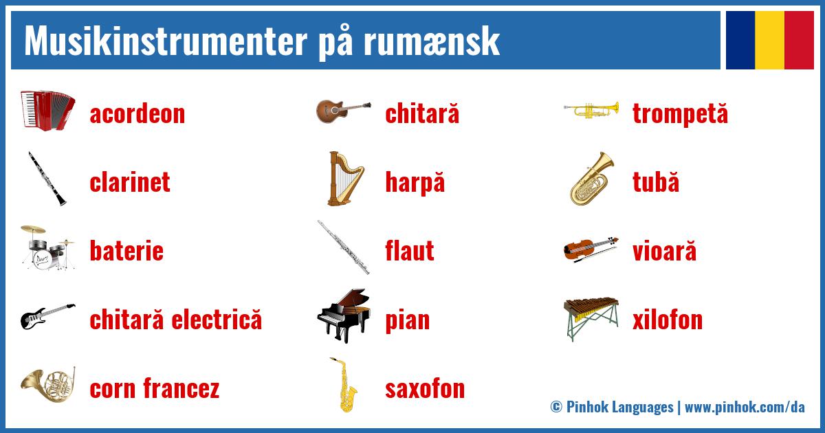 Musikinstrumenter på rumænsk