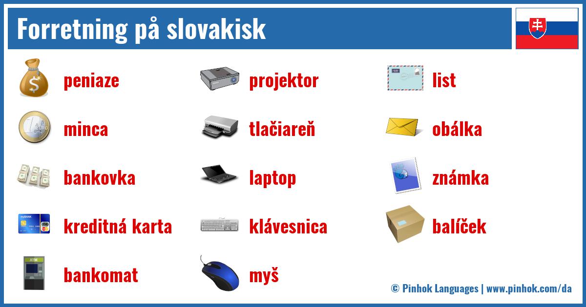 Forretning på slovakisk