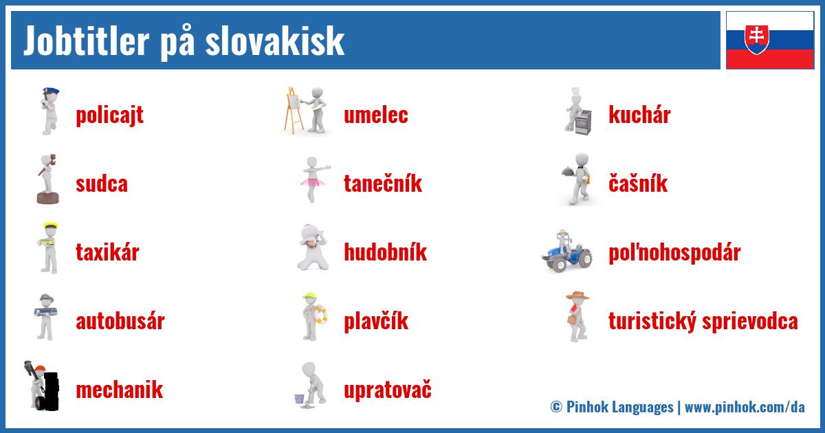 Jobtitler på slovakisk