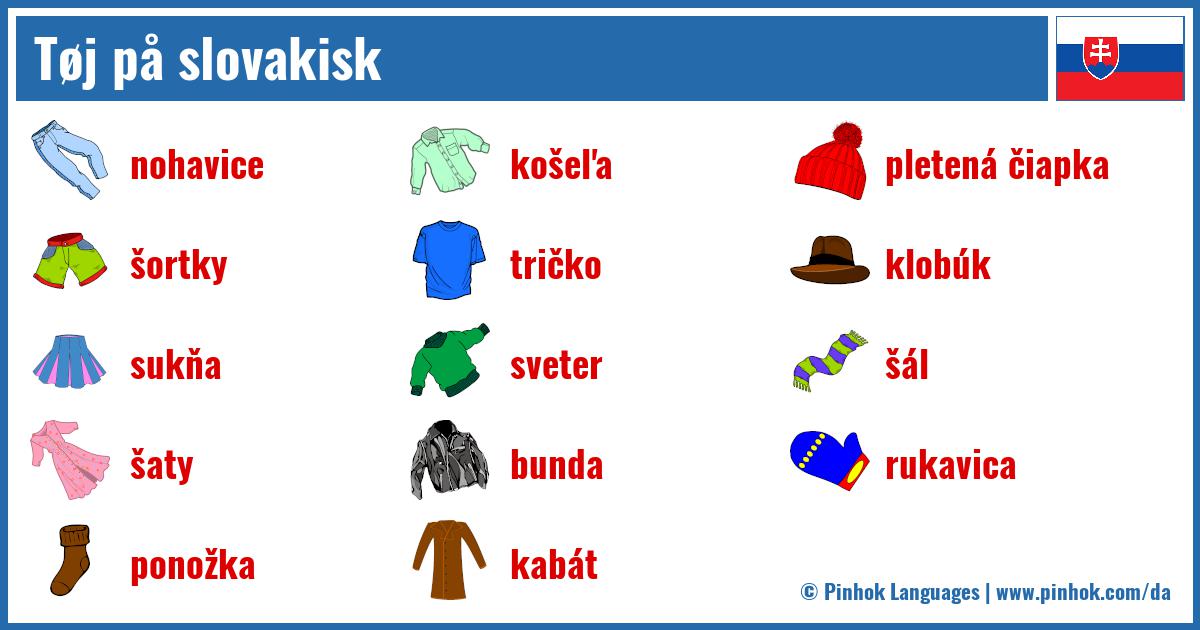 Tøj på slovakisk