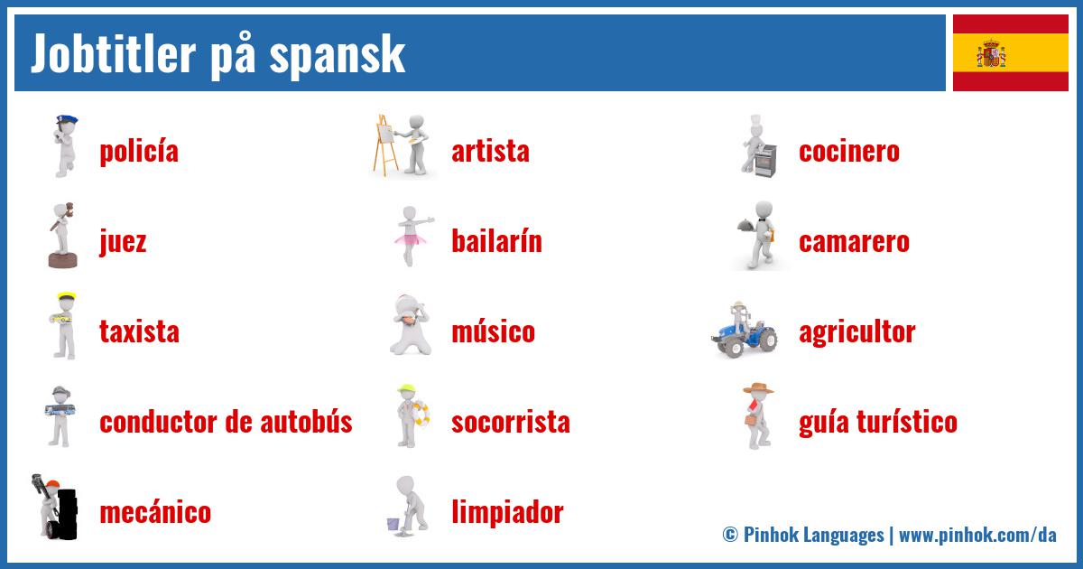 Jobtitler på spansk