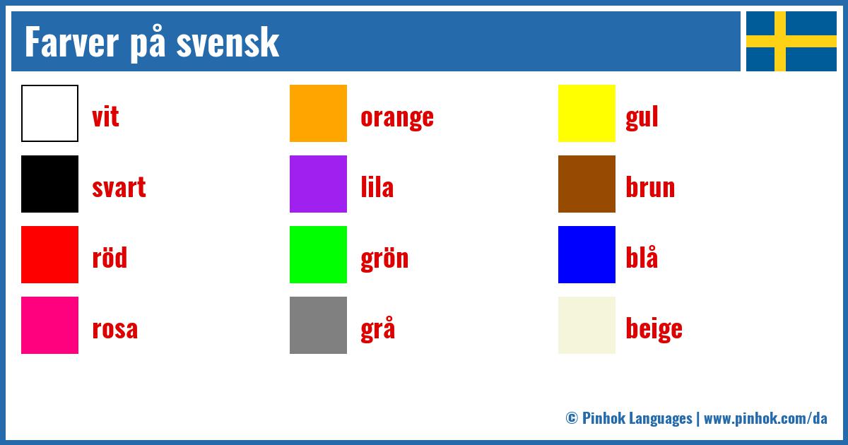 Farver på svensk