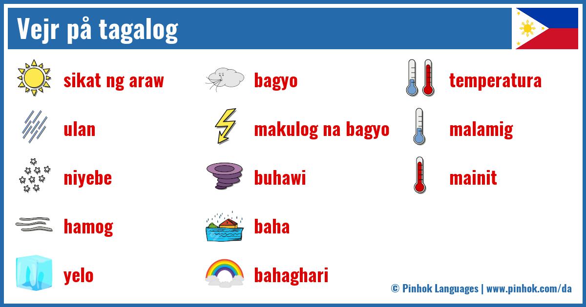 Vejr på tagalog