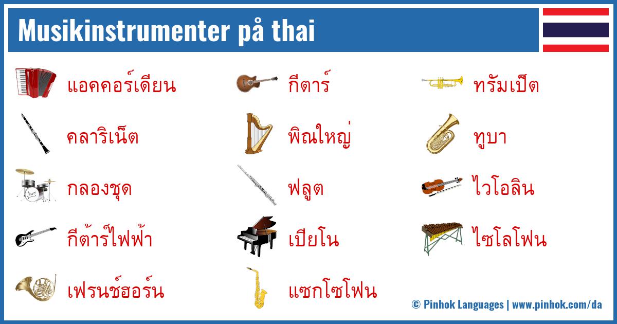 Musikinstrumenter på thai