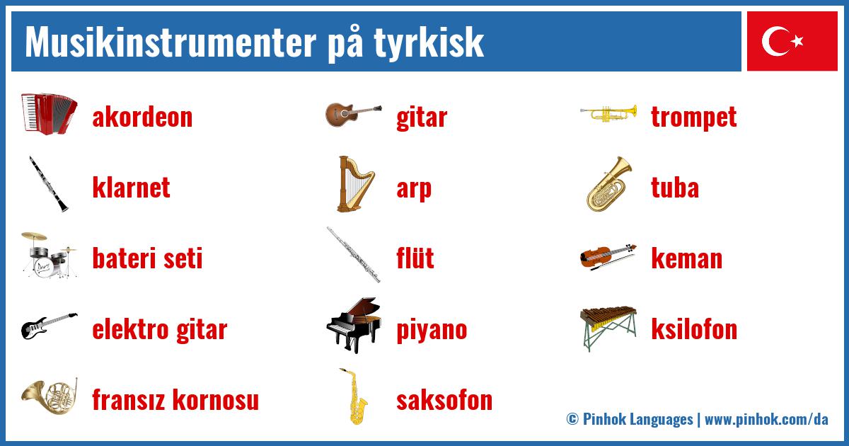 Musikinstrumenter på tyrkisk