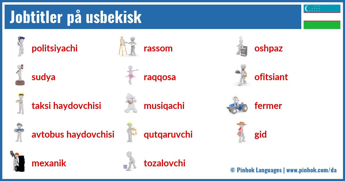 Jobtitler på usbekisk