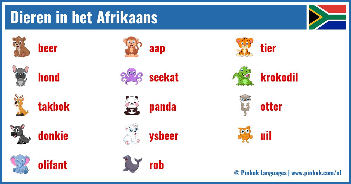 Dieren in het Afrikaans