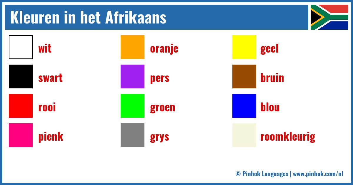 Kleuren in het Afrikaans