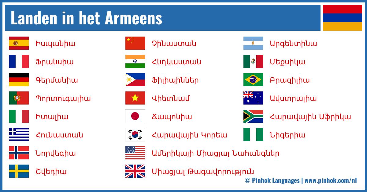 Landen in het Armeens
