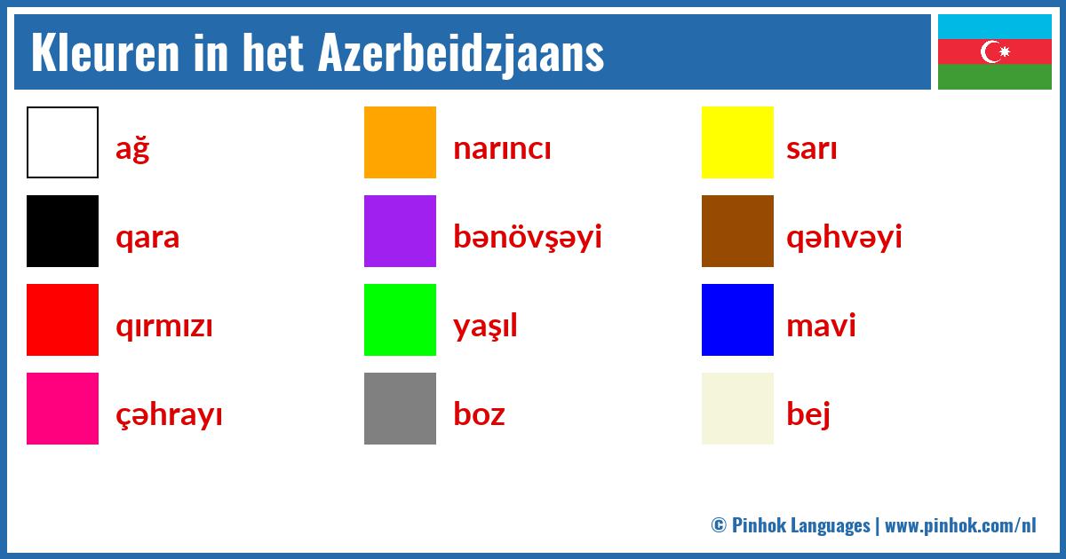 Kleuren in het Azerbeidzjaans