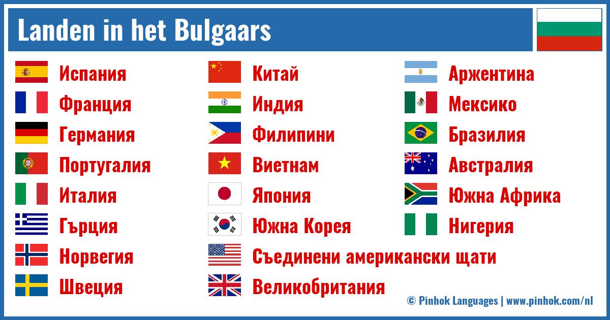Landen in het Bulgaars
