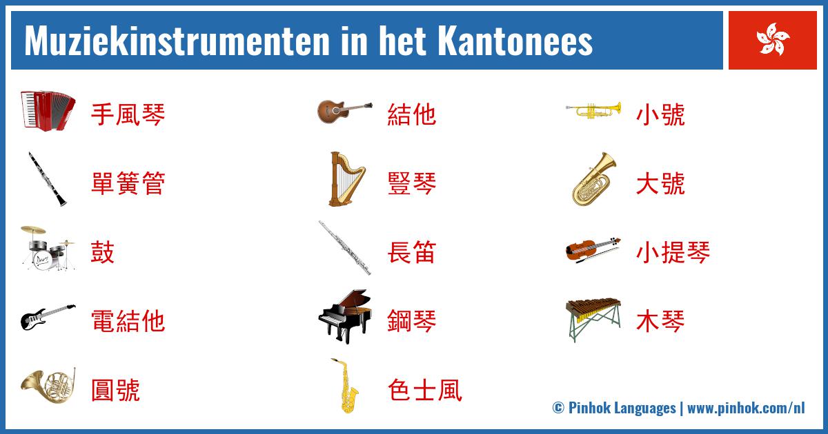 Muziekinstrumenten in het Kantonees