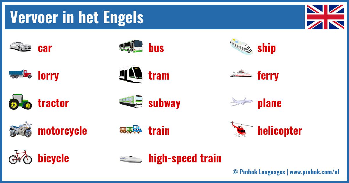 Vervoer in het Engels