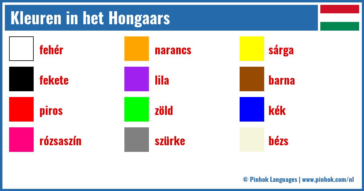 Kleuren in het Hongaars