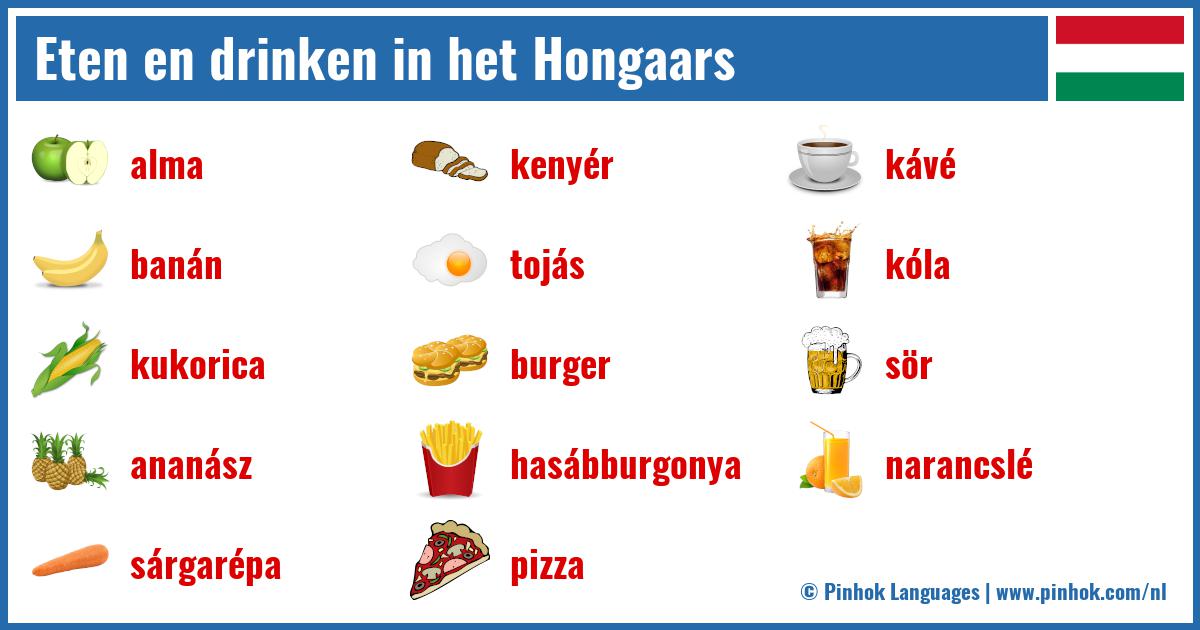Eten en drinken in het Hongaars