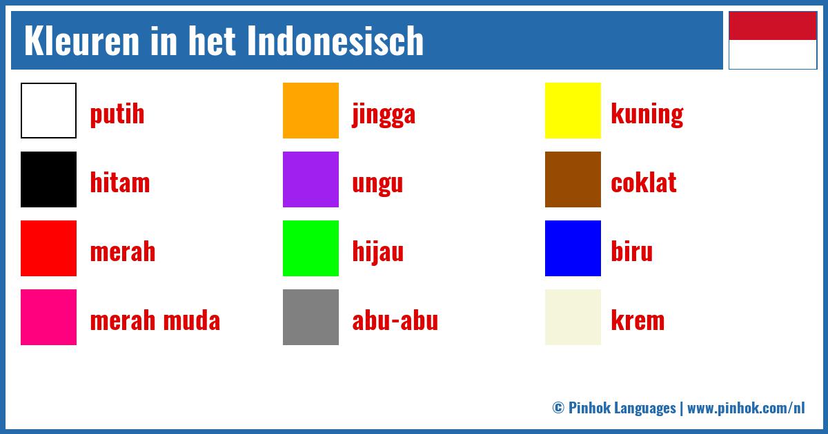 Kleuren in het Indonesisch