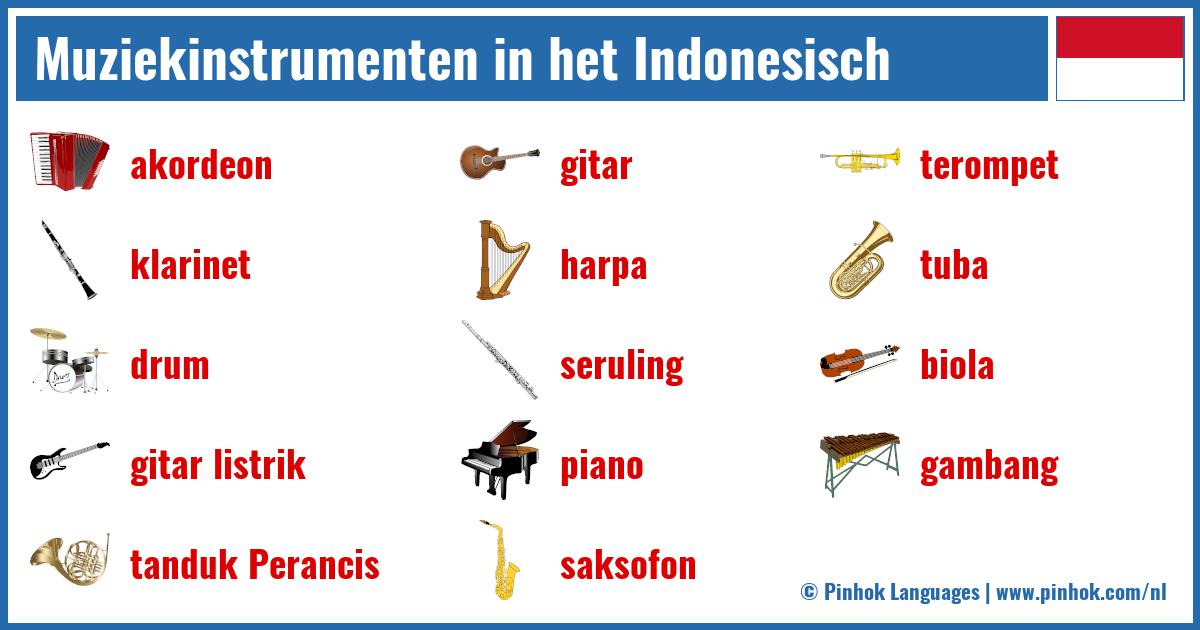 Muziekinstrumenten in het Indonesisch